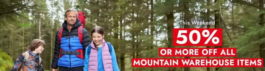 Mountain Warehouse leaflet Page 1