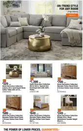 The Home Depot flyer week 40 Page 6: Home Decorators Collection Mirren 86 in. Tapered Arm Rectangle Sofa €1.399,00