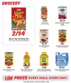 Woodman's weekly ad week 40 Page 5: Snuggle Original Blue Sparkle €9,99, Ocean Spray Jellied Cranberry Sauce €2,19