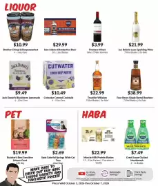 Woodman's weekly ad week 40 Page 9: Four Roses Single Barrel Bourbon €38,99, Brother Chimp Schimpansenfest €10,99