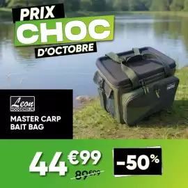 Catalogue Pacific Pêche page 8: PRIX CHOC D'OCTOBRE Leon HOOGENDIJK MASTER CARP BAIT BAG 44€99 -50% 8029 I can