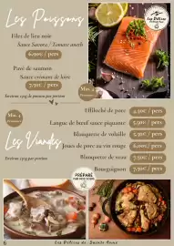 Catalogue Intermarché page 6: Languete de beuf sauce piquante €5,50, Filet de lieu noir €6,90