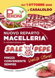 Volantino Peroni Supermercati Pagina 2: SUPERMERCATI PRO ERONI dal 1 OTTOBRE 2026 a CASALOLDO NUOVO REPARTO MACELLERIA in