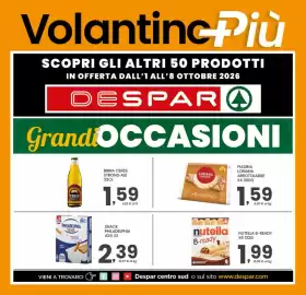 Volantino Despar settimana 40 Pagina 16: Snack Philadelphia €2,39, Nutella B-ready €1,99