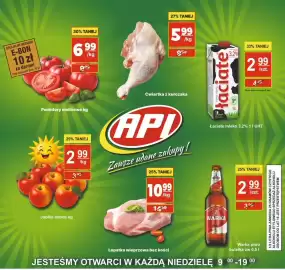 API MARKET gazetka Strona 1: Warka piwo Classic €2,99, Łaciate mleko 3,2% 1 I UHT €2,99
