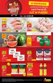 Biedronka gazetka Strona 1: Świeży filet z piersi kurczaka Kraina Mięs, Mega Paka €14,99, 4-Paki Piwa w Puszce