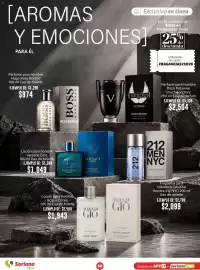 Folleto Soriana Híper Página 36: Versace - loción para hombre €1.049,00, Hugo boss - perfume para hombre €974,00