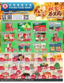 Yours Food Mart flyer week 40 Page 1