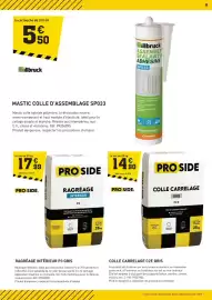Catalogue Tout faire matériaux page 11: Proside colle carrelage c2e gris €14,90, Mastic colle d'assemblage sp033 €5,50