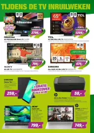 EP folder Pagina 3: SONY 4K LED TV K43XR39M2PB €799,00, Hisense 4K RGB MiniLED Smart TV 75UR9S €2.799,00