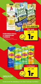 PLUS folder week 41 Pagina 14: Dubbelfrisss Boost en Appelsientje Fruitdrink €1,00, Lipton Ice Tea €1,00