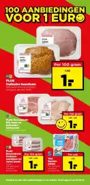 PLUS folder week 41 Pagina 5: PLUS Culinaire beenham €1,50, Boerentrots Varkens-saucijzen en verse worst €1,07