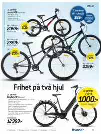 Thansen reklamblad Sida 15: Junior MTB 20/24/26, Elcykel 28 Comfort 7 €12.999,00