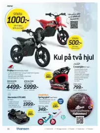 Thansen reklamblad Sida 16: Pitbike RFN SX-E250/-E500, Crosshjälm för barn €799,00