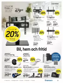 Thansen reklamblad Sida 19: TV-väggfäste 23-60 €103,20, Nyckelring till SMART-finder €47,96