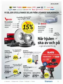 Thansen reklamblad Sida 5: Hjulmutterhylsa €49,95, Mutterdragare 20 V / 1/2