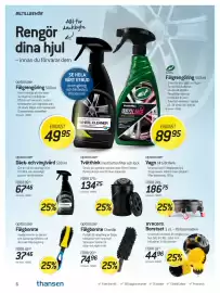 Thansen reklamblad Sida 6: Optimize Fälgborste Chenille €74,96, TurtleWax Fälgrengöring 500 ml €89,95