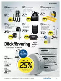 Thansen reklamblad Sida 7: RAZE Däckpåsar 4 st, RAZE Hjulhållare för 4 hjul €374,25
