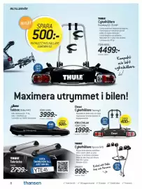 Thansen reklamblad Sida 8: Takbox Strike 440 €3.999,00, Cykelhållare Xpress 970 €999,00
