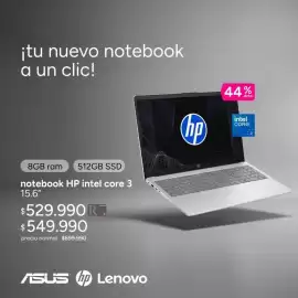 Catálogo Ripley Página 6: Hp - notebook hp intel core 3 15.6 €529.990,00