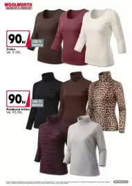 Woolworth leták Strana 3: WOOLWORTH OBLEČENÍ VŽDY ZA VÝHODNÉ CENY 90KE Tričko Vel. S-3XL 100 % bavlna 90.t Rolákové tričko