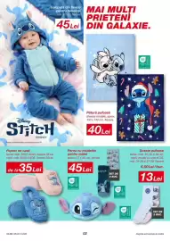 Catalog Kik Pagină 2: DISNEY STATCH ODISNEY Imagine realizată integral sau parţial cu ajutorul IA. Salopetă din fleece