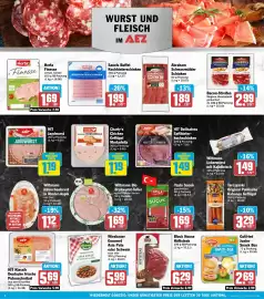 AEZ Prospekt woche 41 Seite 4: Wiesbauer Gourmet Asia Pute €5,99, Block House Hüftsteak €6,29