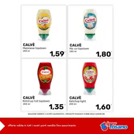 Volantino Iper Tosano settimana 40 Pagina 2: Calvé Ketchup hot topdown €1,35, Calvé Ketchup light €1,60