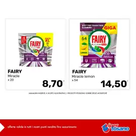Volantino Iper Tosano settimana 40 Pagina 7: Fairy Miracle lemon €14,50, Fairy Miracle €8,70