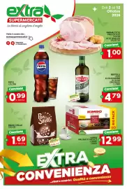 Volantino Extra Supermercati Pagina 1: Pan di Stelle €1,69, Kimbo macinato fresco cialde €12,99