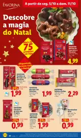 Folheto Lidl semana 41 Página 20: Favorina bolinhos stollen €2,29, Favorina figuras de natal mini €1,99
