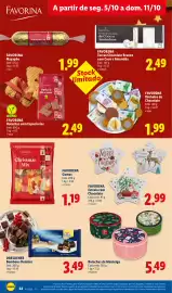 Folheto Lidl semana 41 Página 22: Favorina estrela com chocolate €2,99, Bolachas de Manteiga €5,49