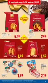 Folheto Lidl semana 41 Página 23: Favorina mini pandoro classico €1,59, Bolinha com Surpresa €1,99