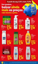 Folheto Lidl semana 41 Página 30: Secret Code gel de pentear caracóis €2,99, Cien champô com queratina caracóis €1,19