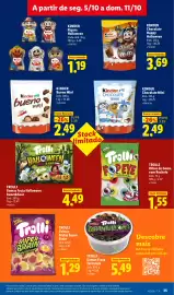 Folheto Lidl semana 41 Página 35: Trolli Gomas Fruta Halloween Sweet&Sour €4,49, Trolli gomas frutas super brain €1,29