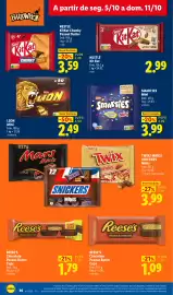Folheto Lidl semana 41 Página 36: Lion mini €2,49, Nestlé Kit Kat €2,99