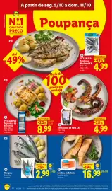 Folheto Lidl semana 41 Página 8: Carapau €2,99, Lombos de Salmão €16,99