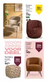 Leen Bakker folder week 41 Pagina 12: Fauteuil Olivia €179,00, Fauteuil Jimmie €99,00