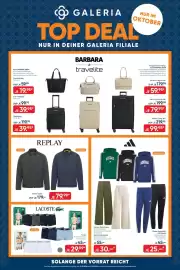 Galeria Prospekt Seite 1: LACOSTE Trunks €29,99, Adidas Kinder-Sweatshirt mit Kapuze €25,00