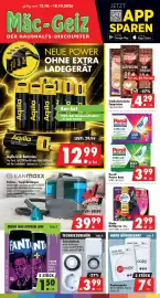 Mäc Geiz Prospekt woche 42 Seite 1: HEARTS Trinkschokolade/Cappuccino €4,29, Glade Duftkerze €2,99