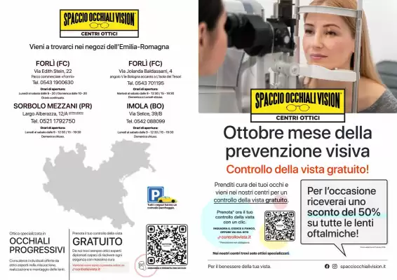 Spaccio Occhiali Vision (valido fino al 31-10)