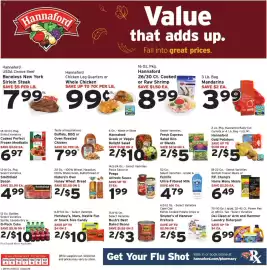 Hannaford flyer week 41 Page 1: Prego pasta sauce or alfredo sauce €1,99