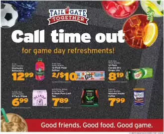 Hannaford flyer week 41 Page 15: Canada Dry Ginger Ale €8,19, Starbucks Refreshers €12,99