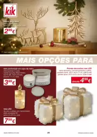 Folheto kik Página 6: kikk Veado decorativo branco ou dourado, altura de cerca de 16 cm, cada 2.99€ Imagem criada por ou com