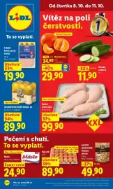 Lidl leták Strana 1: PIKOK KUŘECÍ PRSNÍ ŠUNKA €19,90, Velkopopovický Kozel 10 €89,90