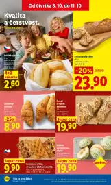 Lidl leták Strana 14: DŘEVORUBECKÝ CHLÉB €23,90, SVĚTLÁ BAGETKA €2,60