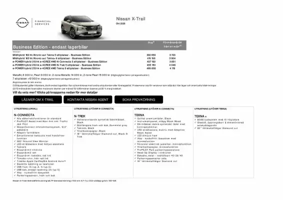 Nissan (giltig till och med 31-10)