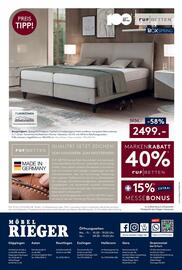 Möbel Rieger Prospekt Seite 24: Boxspringbett von Ruf Betten €2.499,00