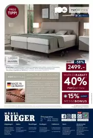Möbel Rieger Prospekt Seite 24: Boxspringbett von Ruf Betten €2.499,00