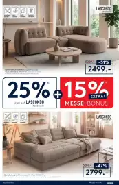 Möbel Rieger Prospekt Seite 5: Polster-Eckkombination, LASCONDO handmade €2.499,00